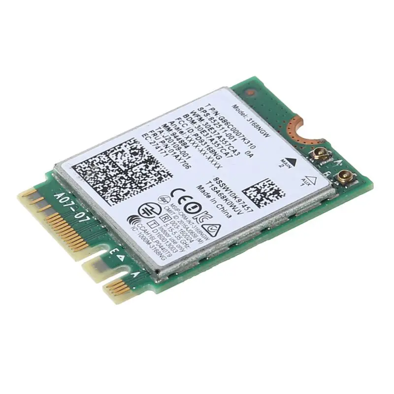 Для Intel 3168 AC 3168NGW NGFF M.2 802.11ac Беспроводной Wi-Fi адаптер | Компьютеры и офис