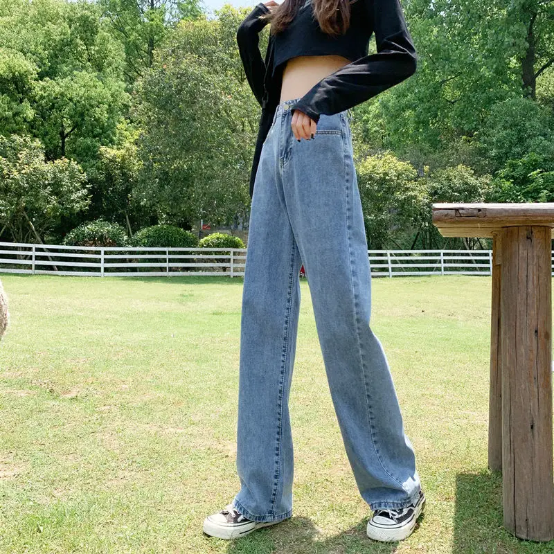 

Autumn Boyfriend Denim Jeans Womens High Waist Stretch Pants Femme Blue Push Up 2020 Elastic New Loose harem pants Plus Size