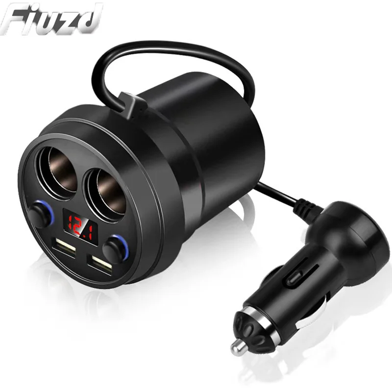 Двойной USB порт 2 способ Авто прикуривателя автомобиля гнездо сплиттер зарядное