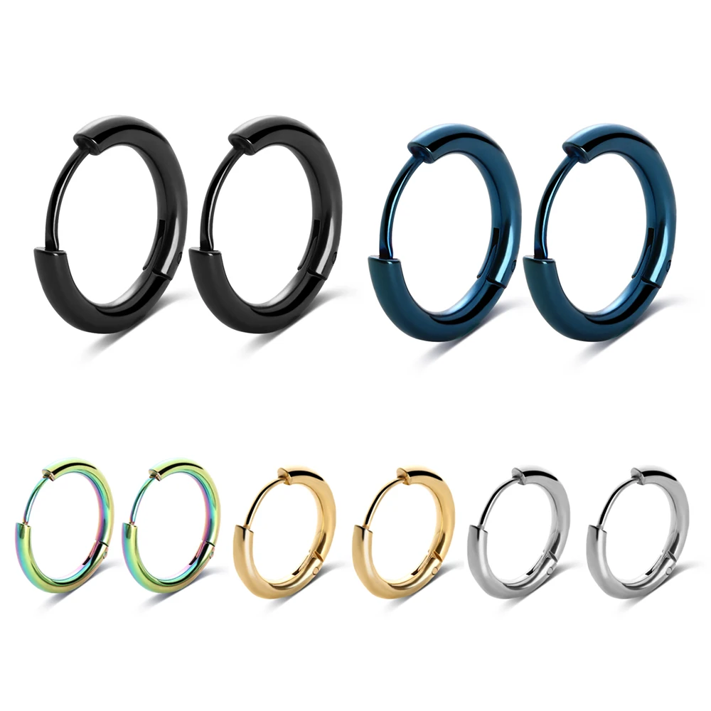 Новый стиль 1 пара мужские и женские ушные Пусеты Из Нержавеющей Стали серьги Huggie