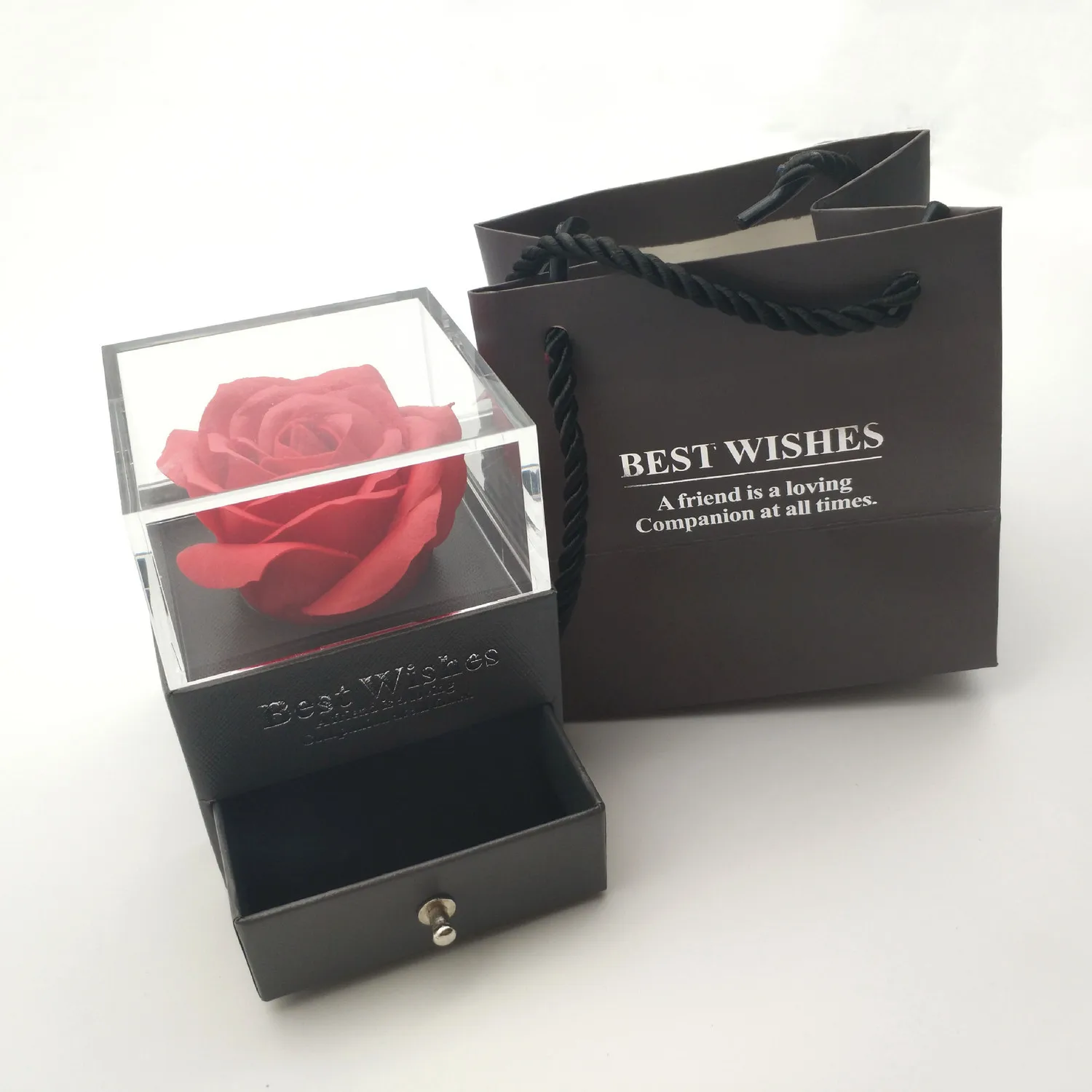 Акриловая коробка с цветами для свадебной вечеринки в романтическом