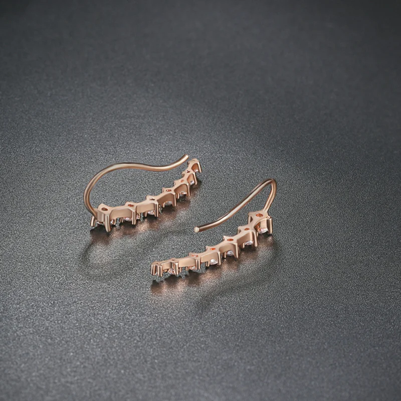 Серьги клипсы женские из металлического сплава с фианитом|Серьги-клипсы| |