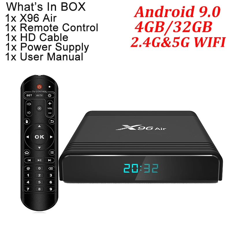 4GB 32GB A95X плюс ТВ Box Android 8,1 Amlogic S905 Y2 4 Гб DDR4 32 Гб Встроенная память 2,4 г/5G, Wi-Fi, USB3.0 BT4.2 Поддержка 4 K H.265 смарт-медиа-плеер андроид тв приставка - Цвет: 4GB 32GB