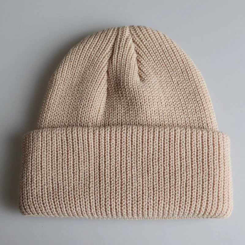 

Winter Beanies Women Solid Color Warm Knitted Cap Female Men Hat Fashion Unisex Autumn Casual Soft skullies Acrylic Slouchy Cap