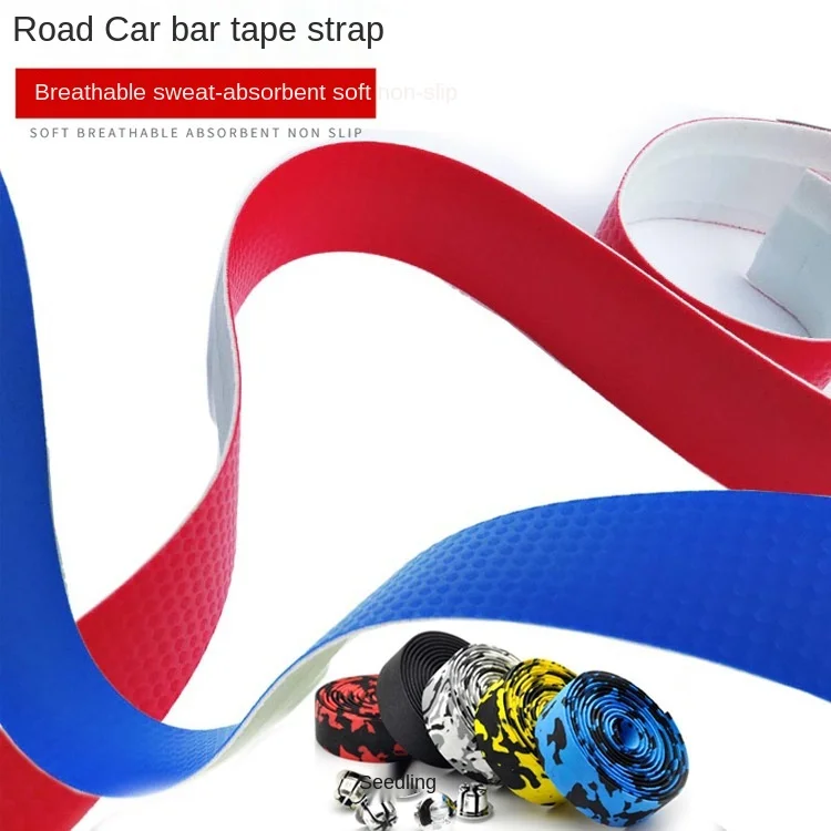 

Carbon Fiber Pattern Road Bike Bar Tape Racing Bike Non-Slip Band Horn Horn Bent Handlebar Strap Shock Absorption
