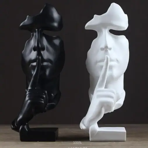 

CREATIVE ABSTRACT SILENCE ART STATUE HOME FURNISHINGS SIMPLE AND STYLISH RESIN HOME DECORATION