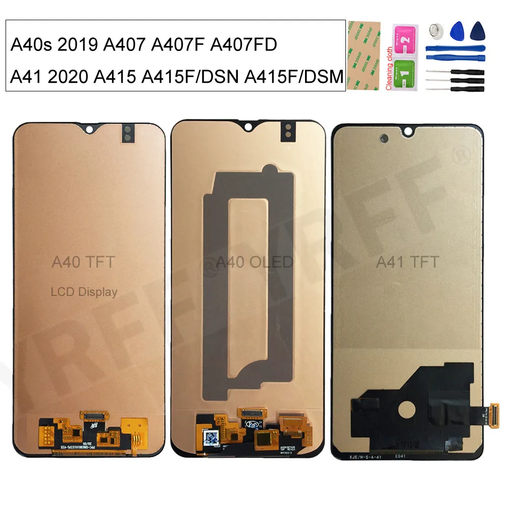 

For Samsung Galaxy A40S 2019 A407 A407F NEW LCD For SAMSUNG Galaxy A41 2020 A415 A415F LCD Display Touch Screen Digitizer