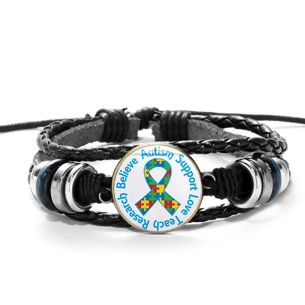 Cool Autism Awareness Puzzle Piece Bracelets &amp Bangles Take Care Of Spread Love Jewelry Gift for Autistic People | Украшения и