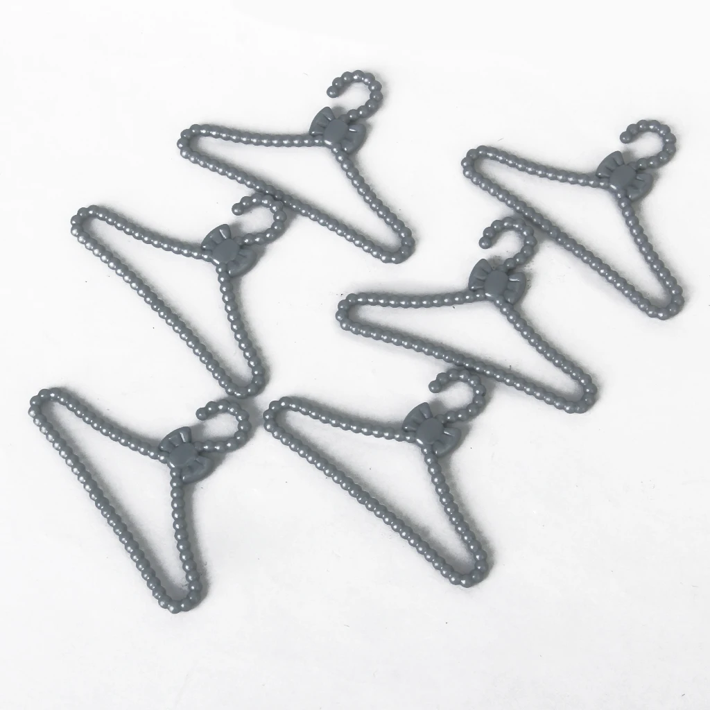 

MagiDeal 12Pcs Plastic Miniature Sized Clothes Rack Coat Hanger for Dollhouse Dolls Organizing Clothing Accessories