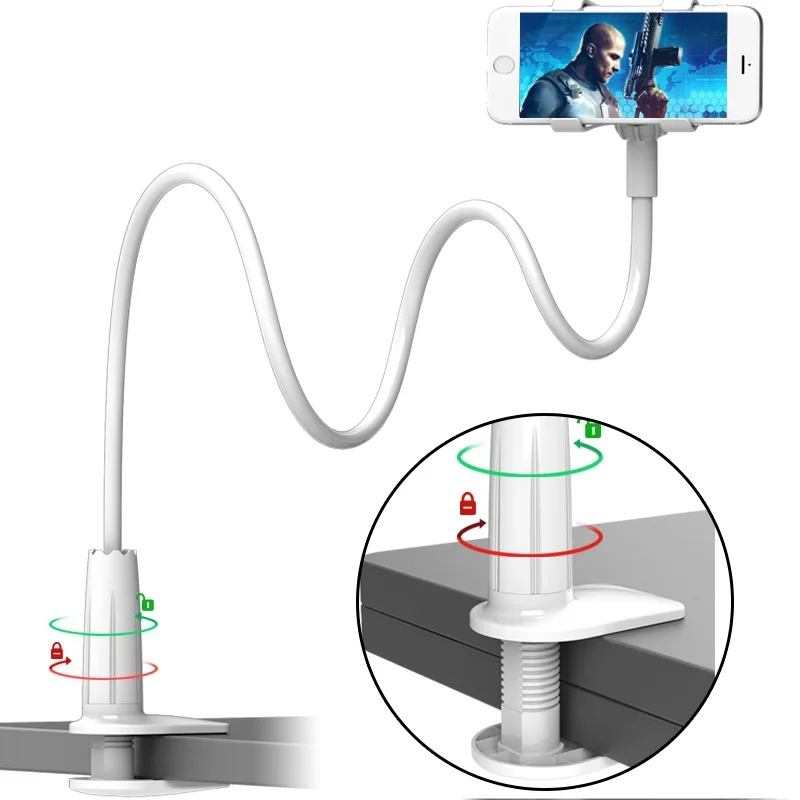 

360 Degree Rotate Universal Phone Holder Desk Detachable Flexible Lazy Long Arm Smartphone Holder Desk Bed Bracket for iPhone