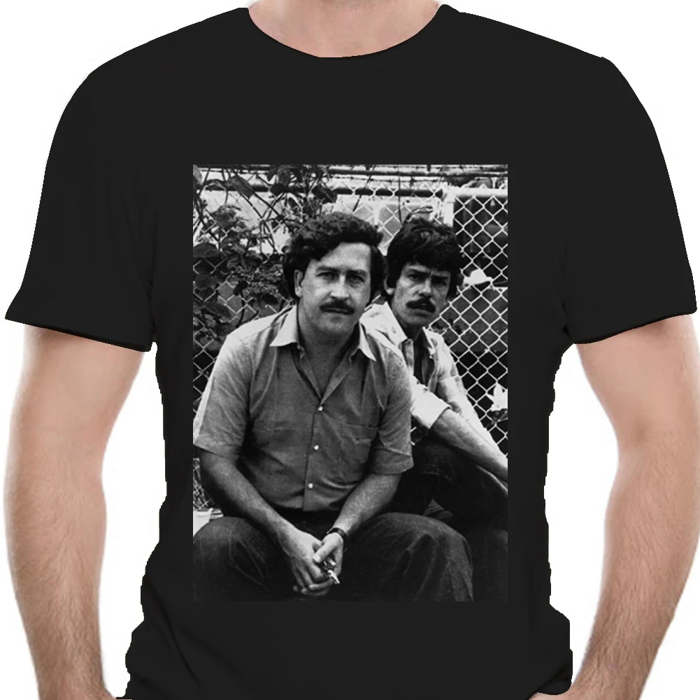Мужские футболки Zomer с коротким рукавом мужские Пабло Эскобаром и его двоюродной