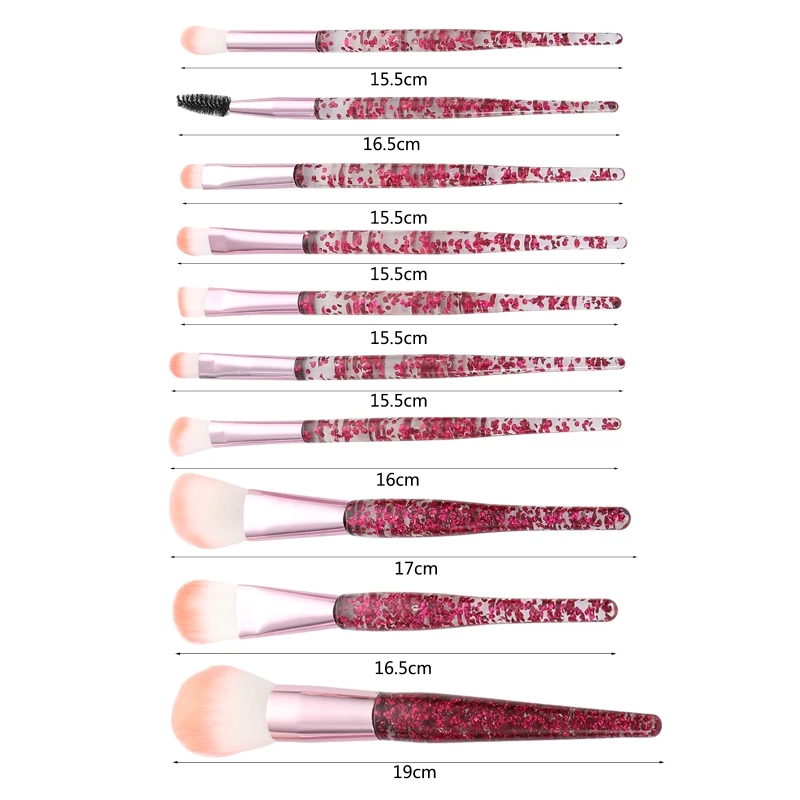 

10Pcs Professional Makeup Brushes Set Foundation Powder Blushes Eyeshadow Cosmetic Brush Tools
