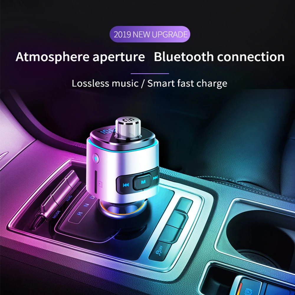 

FM-трансмиттер автомобильный с Bluetooth 4,2 и двумя USB-портами