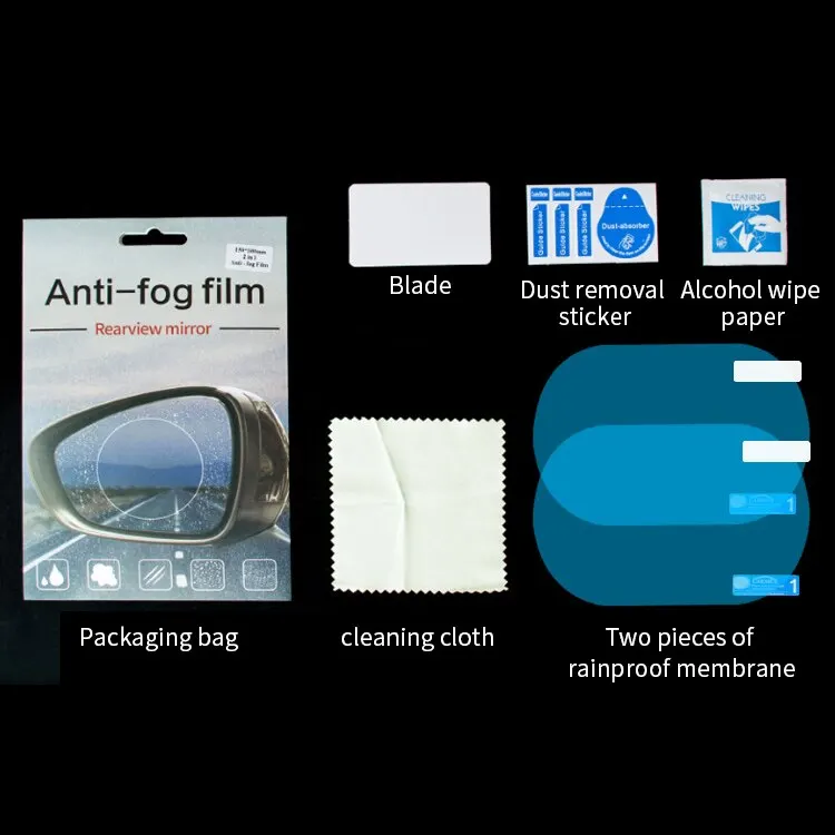 Непромокаемая противотуманная пленка на зеркало заднего вида автомобиля