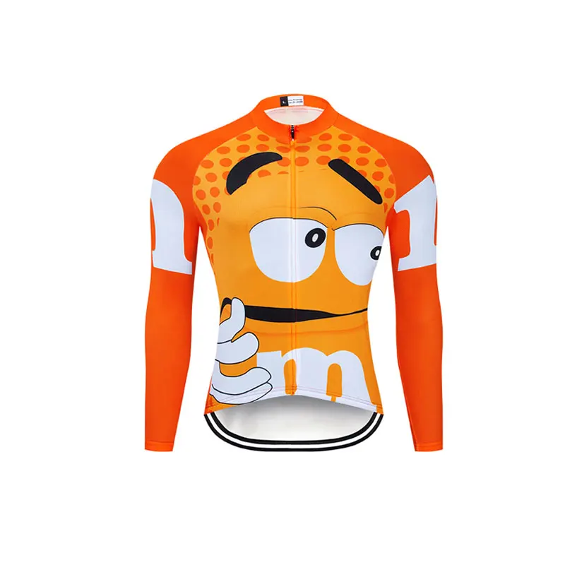 no fleece jersey 1 Забавная Новинка, комплекты одежды для велоспорта с длинным рукавом, дышащая одежда для горного велосипеда, Мужская одежда для велоспорта, Ropa Ciclismo, Майки для велоспорта - Цвет: no fleece jersey 1