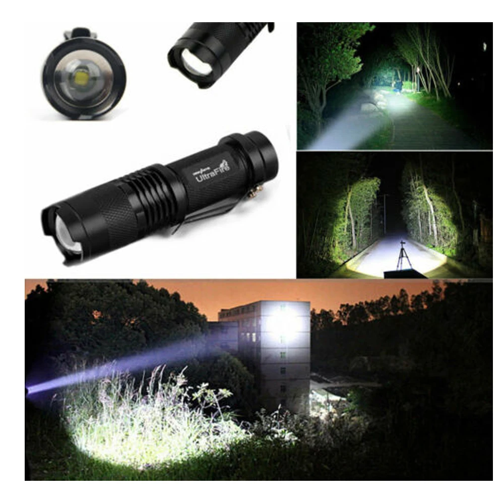 Мини Тактический Sk68 высокомощный светодиодный зум тактический фонарь походный