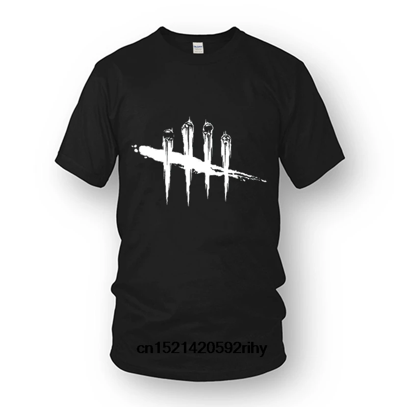 Мужская черно белая полосатая футболка Dead By Daylight The Game Theme Creator Make Your Own tee Shirt| |
