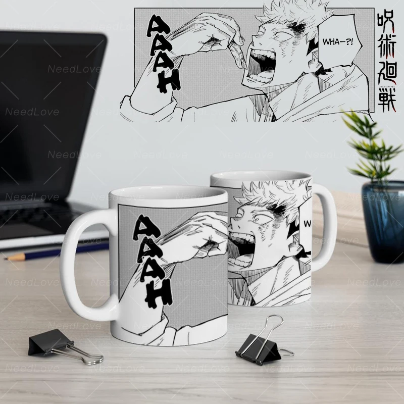 

Кофейная кружка в подарок, юютсу, кайсен, Сатору, годжо, риомен, сукуна