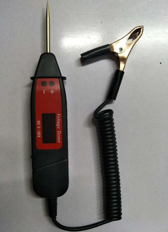 

Car Digital Test Pencil 3-36V Car LCD Digital Electric Voltage Power Test Pen Tester LED Light For Car Boat Trailer Accessory