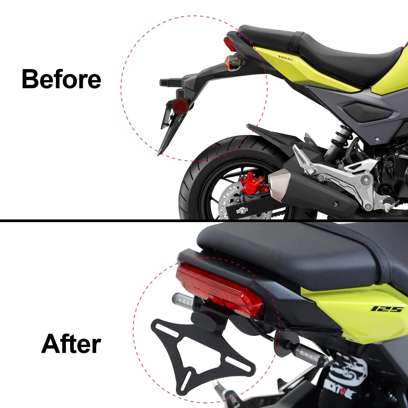Для Honda MSX 125 300 MSX125 MSX300 125MSX 300MSX Кронштейн номерного знака мотоцикла держатель
