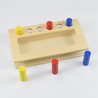 wooden educational teaching aids memory knobbed cylinder socket montessori kids toys educational toys open up thinking