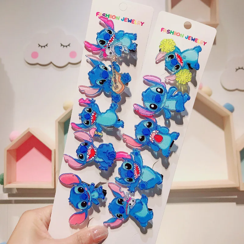

Disney Lilo & Stitch Cartoon Stitch Hairpin Children's Makeup Toys Cute Girl's Headdress Anime Hairpin Toys for Girls Birthday