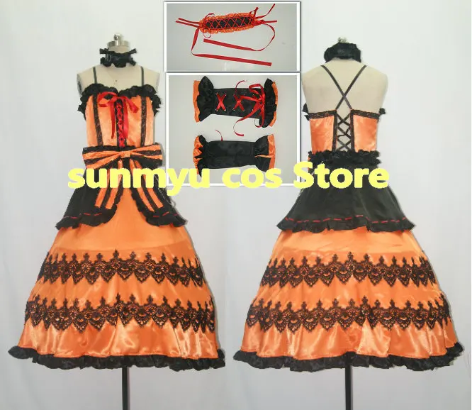 

Костюм для косплея оранжевого цвета с изображением свидания и прямого эфира куруми токисаки, одежда индивидуального размера для хэллоуина,...