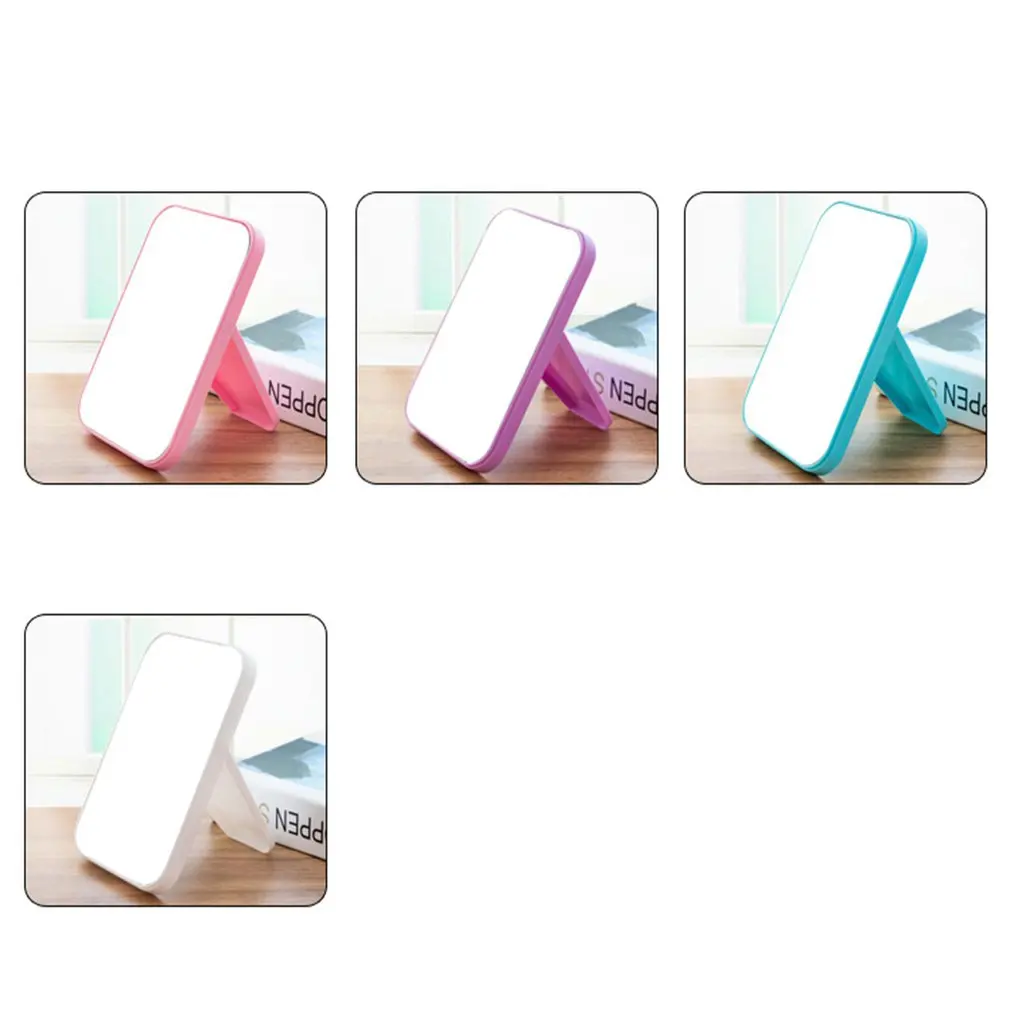 Simple Rectangular Desktop Mirror HD Makeup Mirror Desktop Dressing Mirror Folding Portable Makeup Mirror
