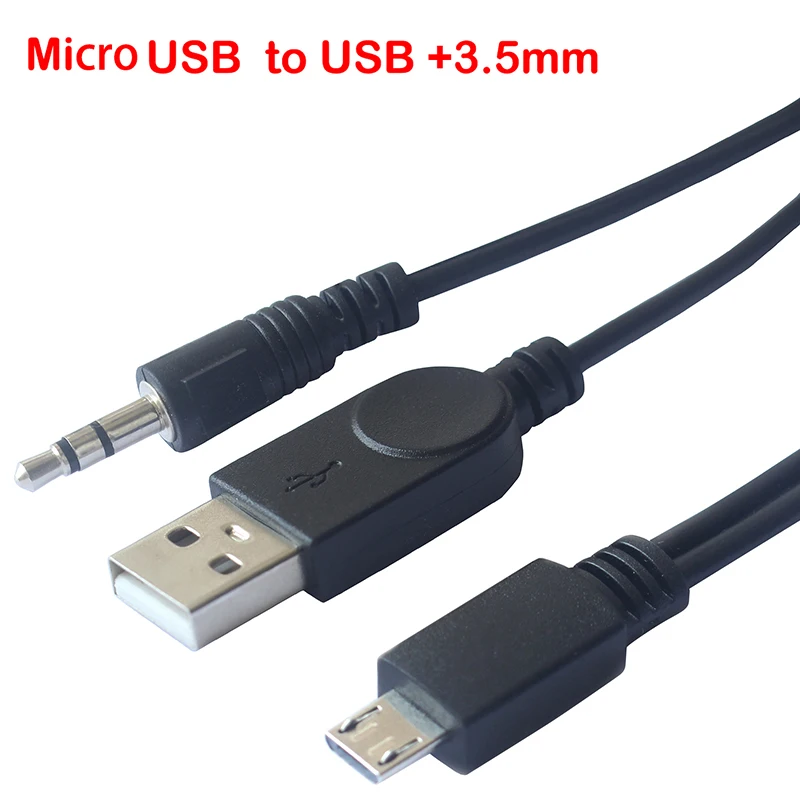 Micro USB разъем 3 5 мм AUX кабель/USB штекер для bluetooth портативного cd плеера|3.5mm aux|usb to aux