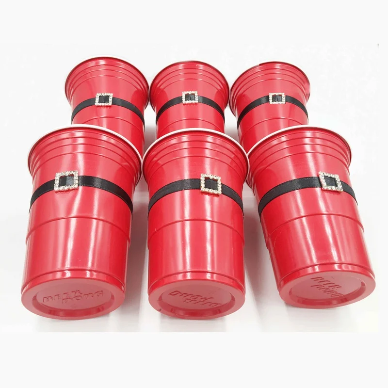 6 шт./компл. Бытовая Рождественская вечеринка пивной понг красная сольная чашка