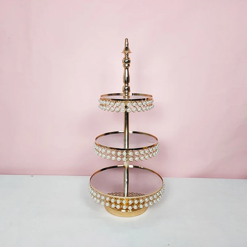 1 шт. Золотой перал торт стол золотые аксессуары лоток десерт Металл для