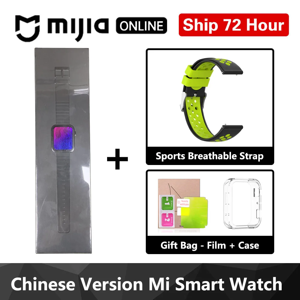 Black with Strap Xiaomi Mi Смарт-часы gps NFC wifi ESIM PhoneCall браслет Android наручные часы Спорт Bluetooth фитнес монитор сердечного ритма трекер - Цвет: Black with Strap