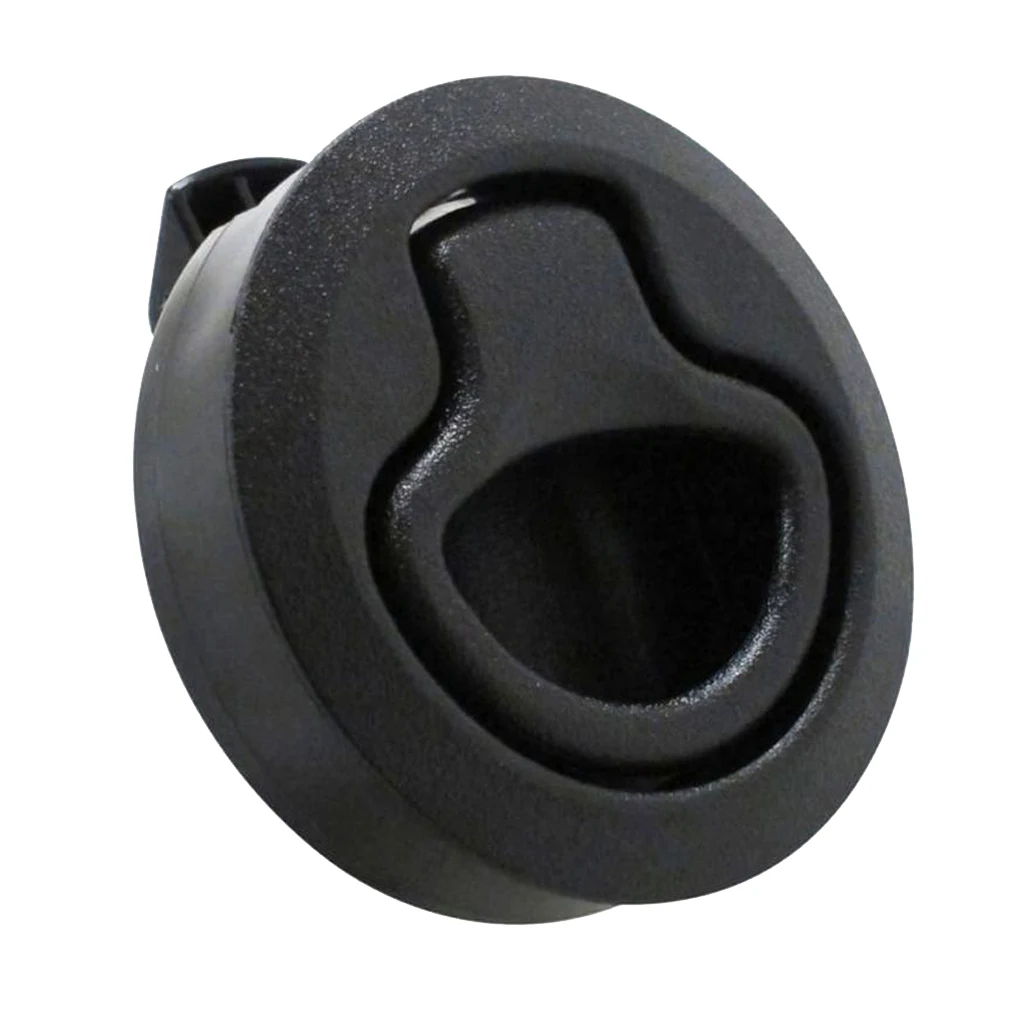 

RV Boat 2 inch/50mm Flush Ring Pull Hatch Slam Latch for Marine Door Deck Cabin, Black