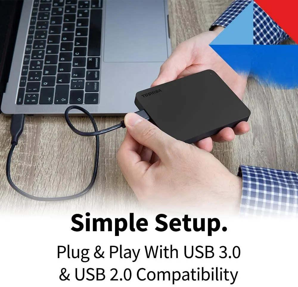 Новый портативный внешний жесткий диск Toshiba Canvio Basics 1 ТБ USB 4 A3 подходит для