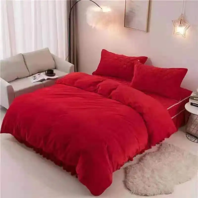 

Двухсторонний бархатный пододеяльник со стразами, теплый и удобный мягкий пододеяльник, зимнее постельное белье, двуспальный, Королевский ...