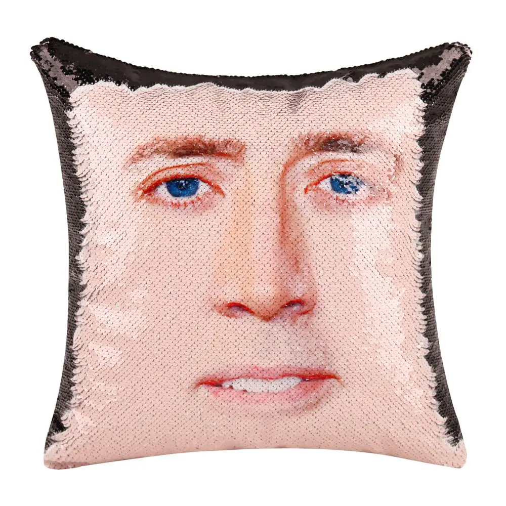 Новая подушка русалка обратимая клетка Николя наволочка с блестками