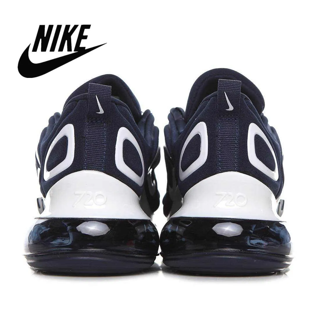 

NIKE Air Max 720 running shoes men's fashion pink black breathable outdoor sports Sneakers blue gradient