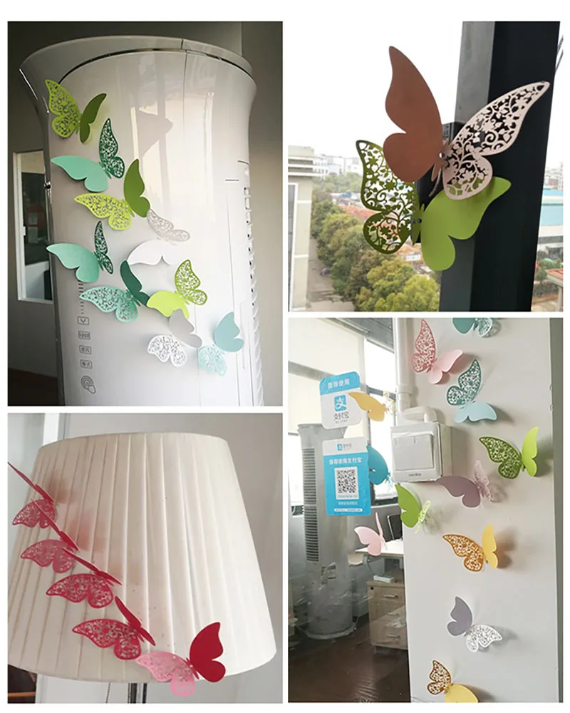 3D-моделирование бабочки трехмерная креативная для гостиной спальни телевизора