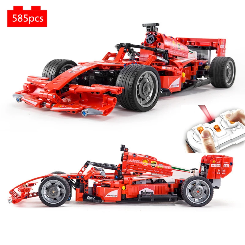 

High-tech RC remote control supercar Building Blocks Kit Bricks Classic Model F1 formula Racing Car Kids Toys for Children gifts