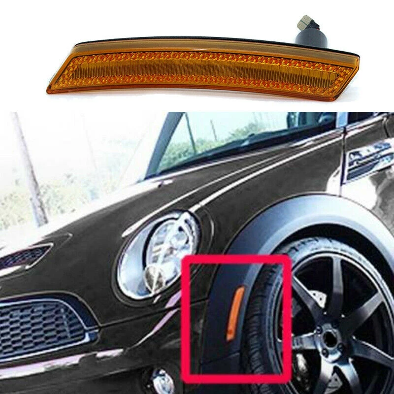 

New2X 12V Front Fender LED Side Marker Light Turn Signal Lamp for MINI Cooper R55 63132751333 63132751334