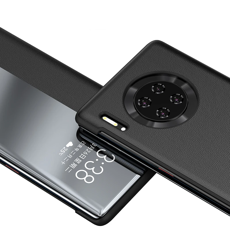 Оригинальный кожаный флип чехол для Huawei Mate 30 Pro умный сенсорный экран 20X30 защитный