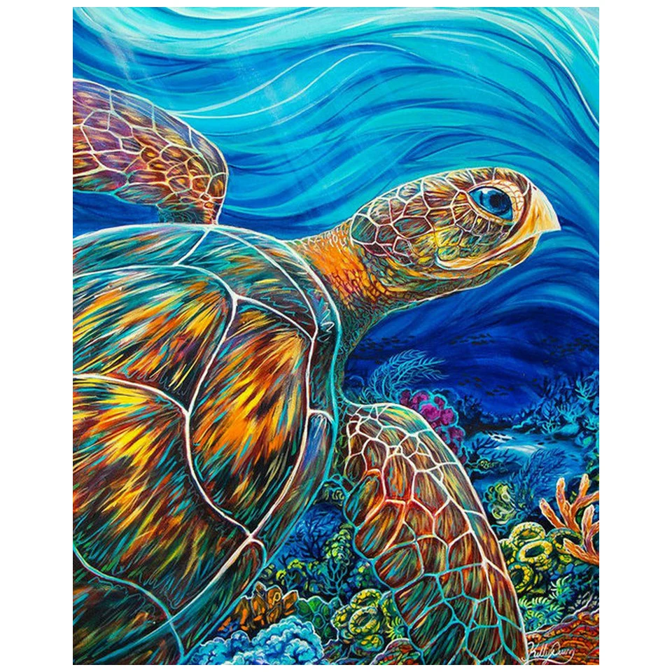 

5D DIY Diamond Embroidery Seabed Full Round/Square Tortoise Painting Animal NEW Cross Stitch Mosaic Pictures Decor Gift