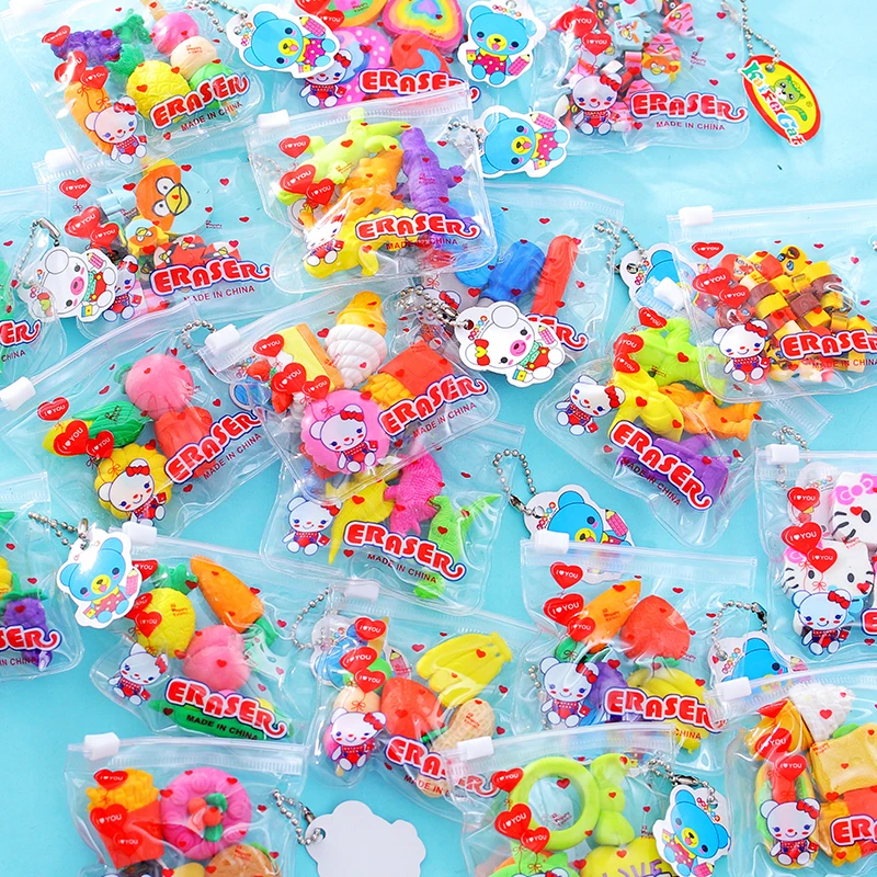 1 упаковка мультяшный Канцелярский ластик съемная комбинация милый стиль для