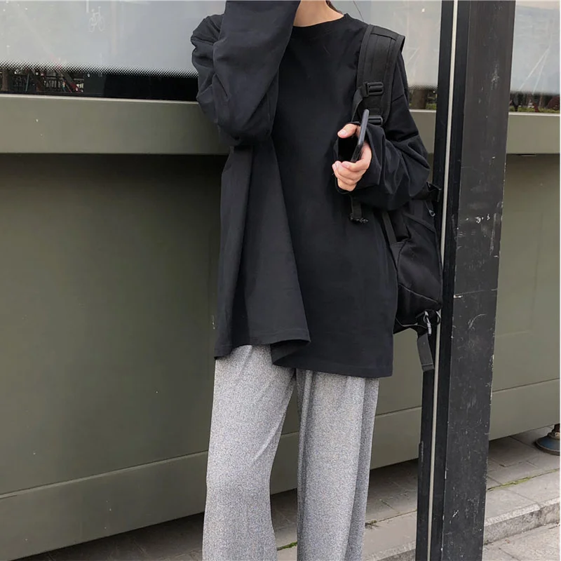 

Long Sleeve T-shirt Female 2021 nian Spring and Autumn New Style Loose Korean Top Fashion Bottoming Shirt Ins Cool Printed