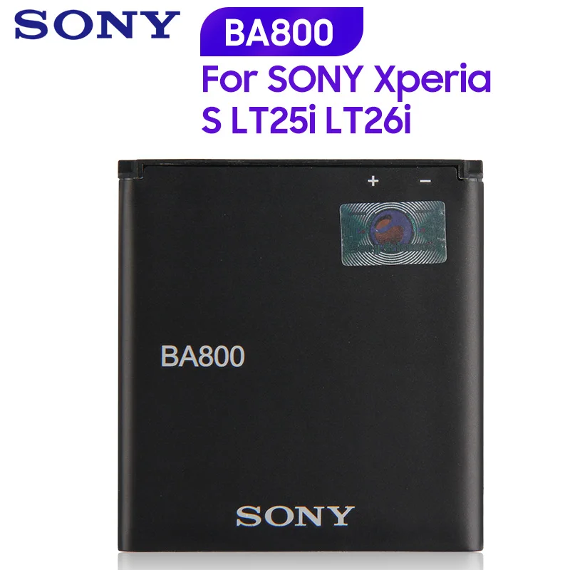 Оригинальная запасная батарея Sony BA800 для Xperia S LT25i V LT26i AB 0400 аутентичная телефона