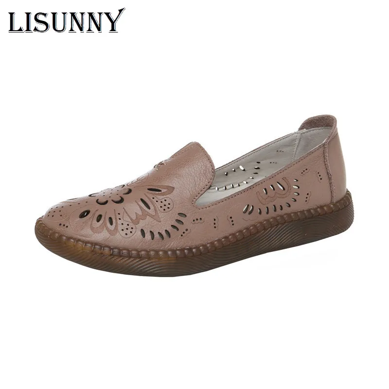

Женские мокасины LISUNNY, из мягкой натуральной кожи, ручной работы