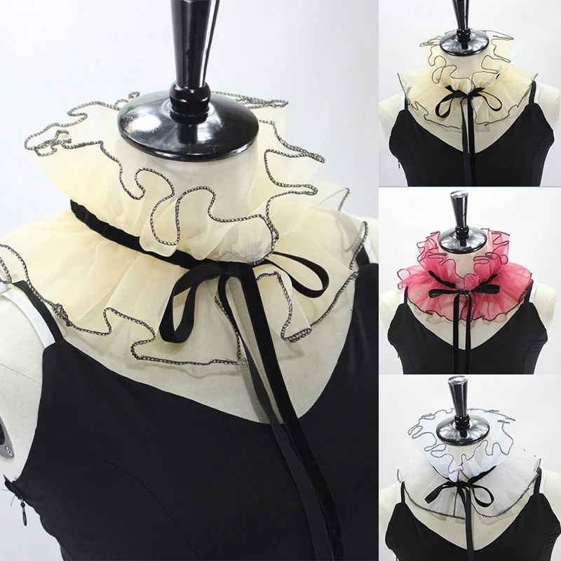 Женский винтажный поддельный съемный воротник воротники отворот блузка Топ