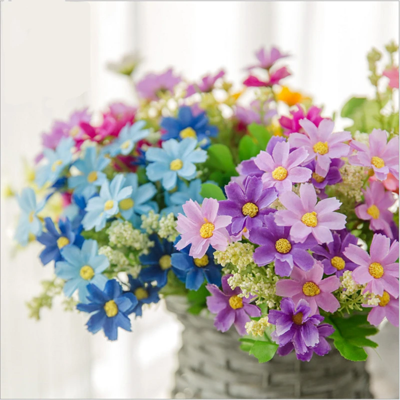 1 букет декоративных цветов ромашки маленькие свежие пластиковые цветы