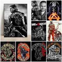 sons of anarchy diamond painting full squareround death motorcycle cross stitch kits 5d diamond embroidery mosaic home decor