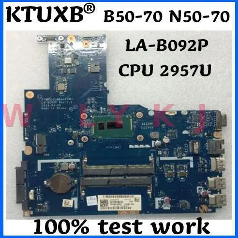 KTUXB ZIWB2/ZIWB3/ZIWE1 LA B092P для Lenovo B50 70 N50 ноутбук материнская плата FRU/PN: 5B20G46051 процессор